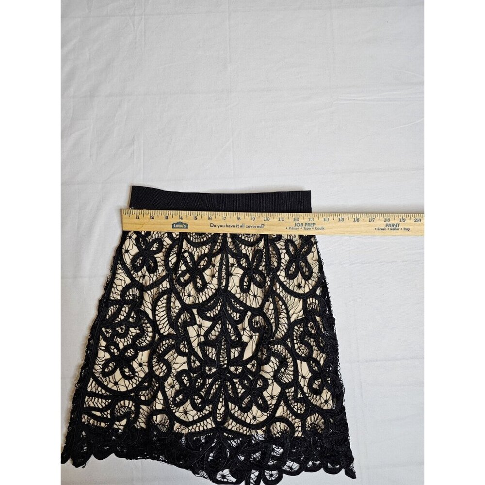 Black Lace & Silk Lining Mini Skirt By 3.1 Philip Lim Women's Sz 2 Cocktail Boho - Picture 7 of 12